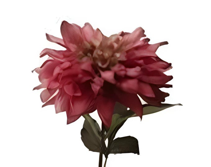 22" L Large Artificial/Faux Dahlia Spray on Stem in Fuchsia/Rose-Silk Flower-Vase Filler-Wedding Flower-Wreath/Floral Supply