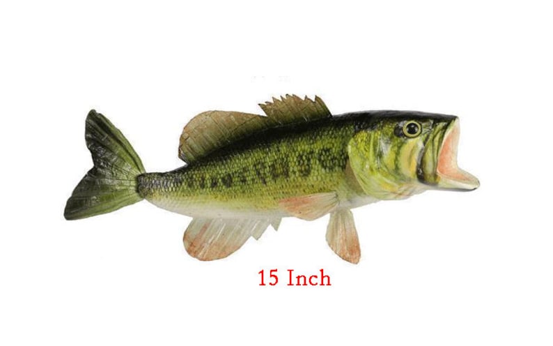 Faux Largemouth Bass Fish, Lake Theme Wreath Party Decor Cake Topper image 6