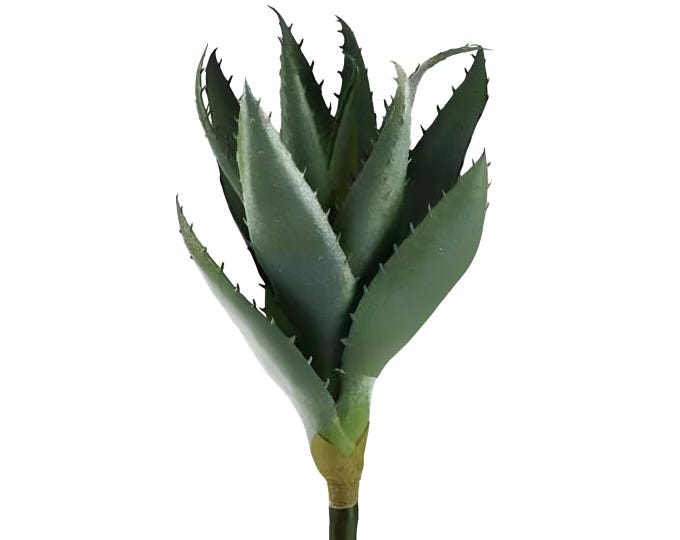 11" Artificial Aloe Succulent Pick/Stem/Plant/Spray-Faux/Fake Aloe Cactus Plant in Dusty 2 Tone Green-Floral Supply