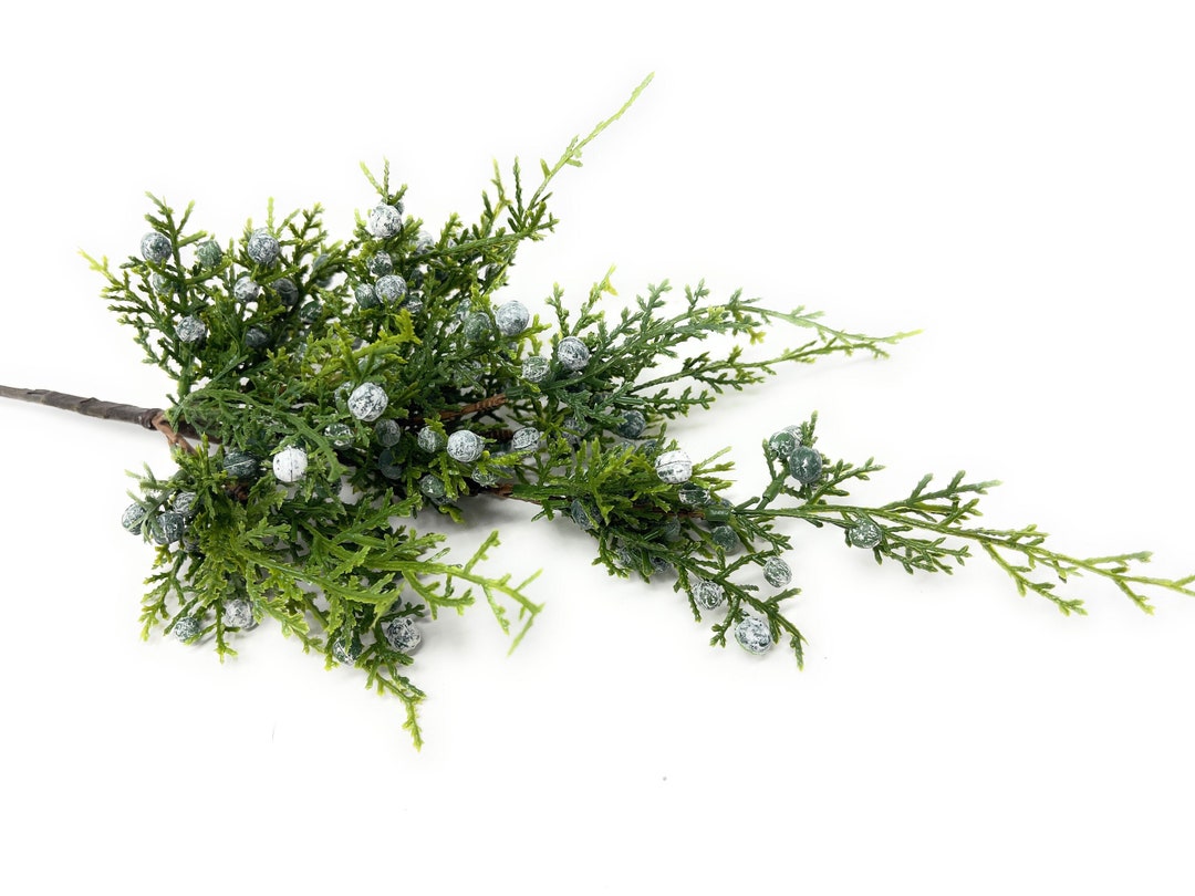 20 Artificial Juniper Spray/stem/pick/vase Fillerchristmas/winter