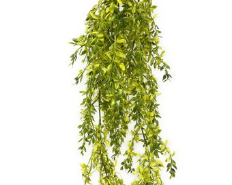 33" Artificial Hanging Plant-Hanging Bush-Hanging Greenery-Faux/Fake Plant for Wall Home Garden Decor-Lemon Beauty Bush-Floral Supply