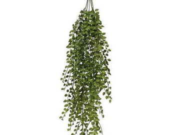 34" Artificial Hanging Vine/Greenery/Plant with Stem-Tea Leaf Bush-Cascading Wall Decor-Wall Decoration-Greenery Decor-Floral Supply