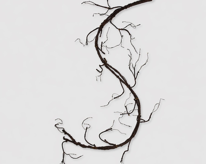 7 FT Faux Woody Twig Garland with Moss Accents