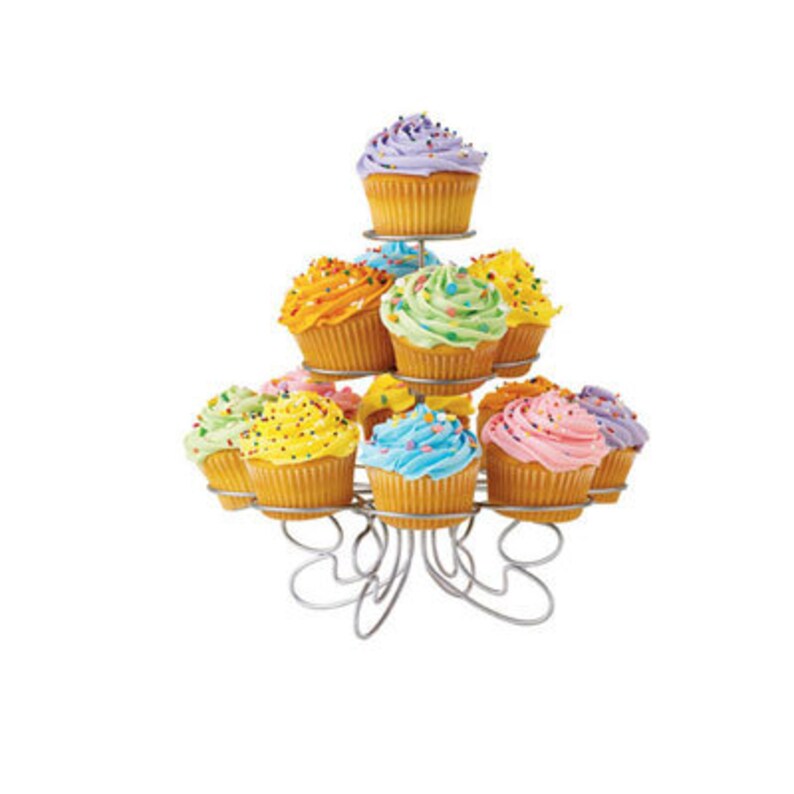 Spiral Metal Wire Cupcake Display Stand Dessert Stand 3 Tier Holds 13 Cupcakes Cake Stands Home Living Lifepharmafze Com