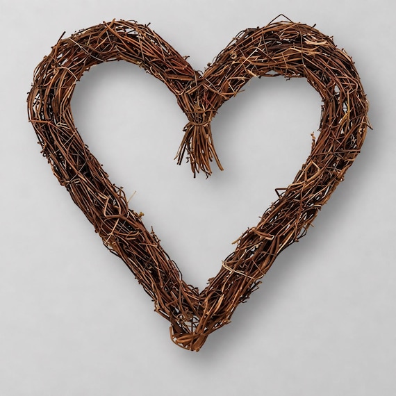 Heart Shaped Vine Wreath Form Wreath Base - 14"