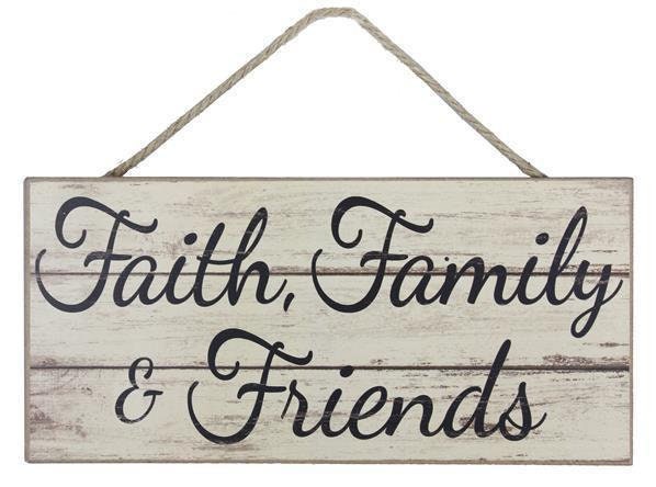 12.5 Faith Family Friends Sign-rustic-religious | Etsy