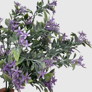Star Flower Bush in Lavender, Artificial Wildflower Stems for DIY Wreaths, Bouquets and Vase Filler