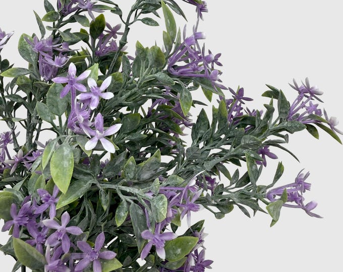 Star Flower Bush in Lavender, Artificial Wildflower Stems for DIY Wreaths, Bouquets and Vase Filler