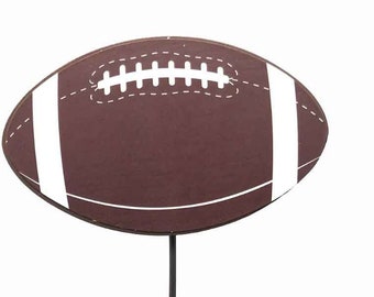 Football Wood Pick, Sports Party Decor, Floral Arrangement