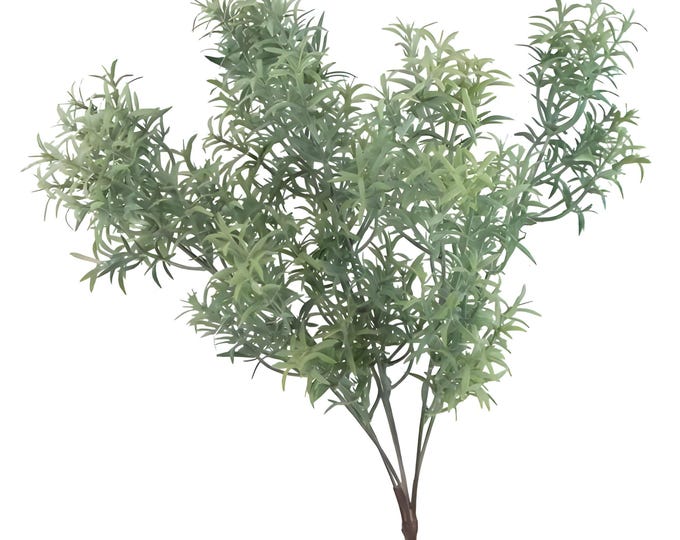 15" Artificial Fake Faux Rosemary Grass Plant/Bush/Stem/Spray-Kitchen Herb Greenery-Kitchen Decor-Wreath Greenery-Floral Supply