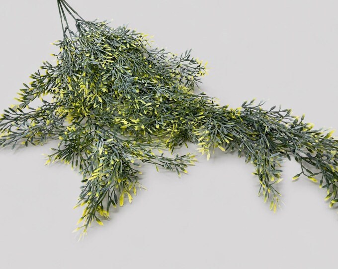 34" Faux Acacia Grass Hanging Greenery, Cascading Draping Stem