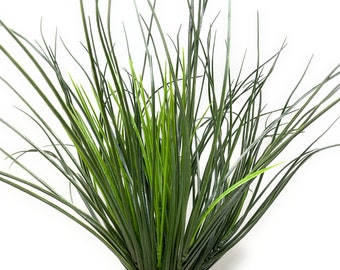 19&quot; Artificial/Faux Outdoor UV Onion Grass Plant with Stem, UV Foliage, Outdoor Grass, Outdoor Greenery, Floral Supply