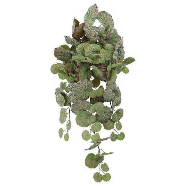 23" Faux Hanging Begonia Bush, Hanging Plant, Flocked Begonia, Hanging Vines, Artificial Greenery, Home Decor, Wedding Decor