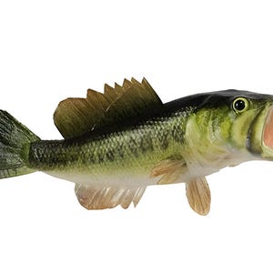 Faux Fish, Bass Fish, Largemouth Bass, Artificial Fish Lake Theme Wreath Decor Party Decor Cake Topper