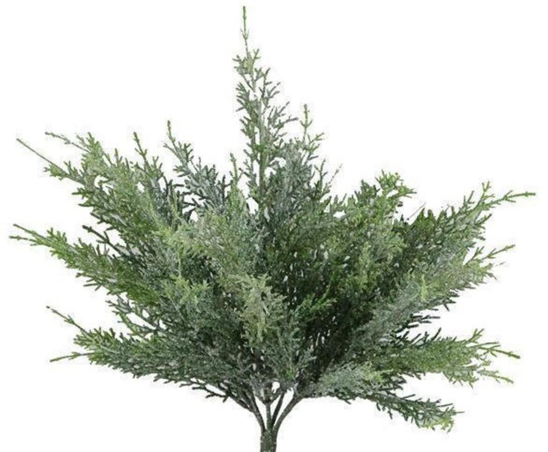 14 Artificial Juniper Bush/spray/stem/pick/vase Fillerchristmas/winter