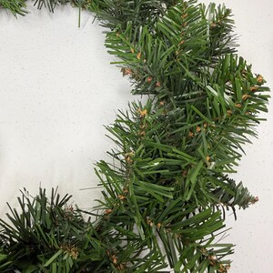 Pine Wreath Form on Wire Frame Artificial Faux Undecorated DIY Ready to Decorate image 6