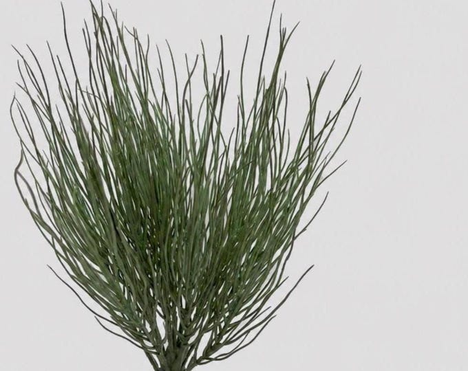 Outdoor Needle Grass Bush, UV Resistant Faux Greenery - 17"
