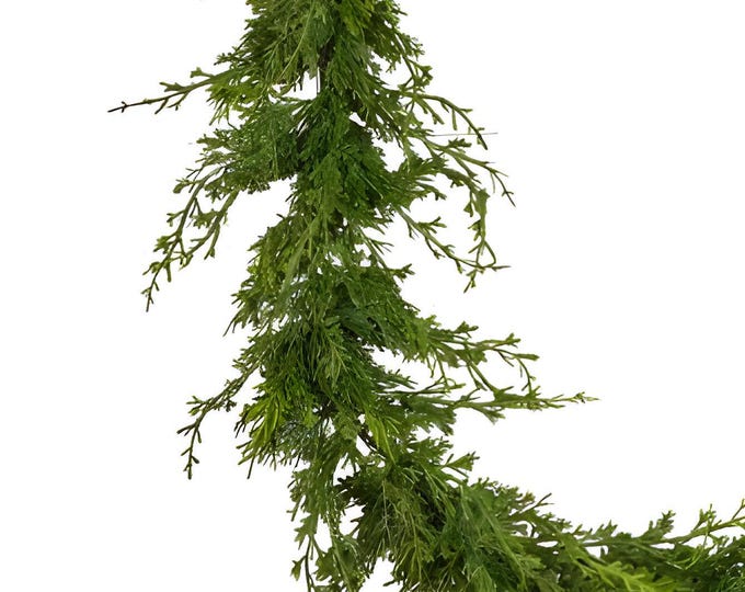 6 FT Christmas Winter Juniper Garland with Berries, Mantel Garland, Christmas Decor, Winter Garland