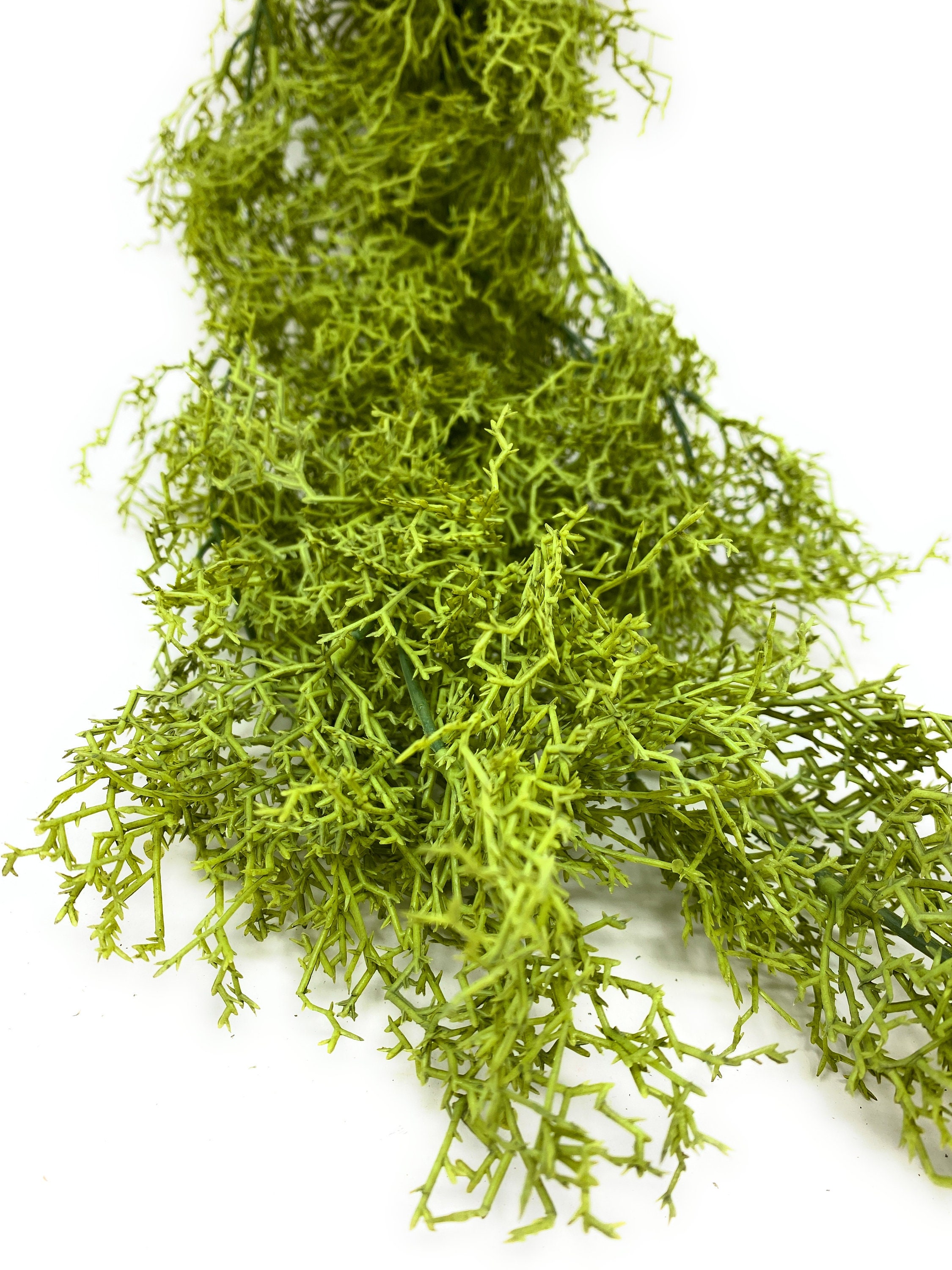 11 Artificial Lichen Moss/faux Moss/fake Moss Pick in Light Green-filler  Greenery-everyday Greenery-vase & Bouquet Filler-diy Floral Supply 