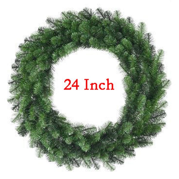 24" Christmas Pine Work Wreath Form Frame Artificial/Faux Undecorated-DIY Wreath Ready to Decorate!-Wreath Making Supply-Floral Supply