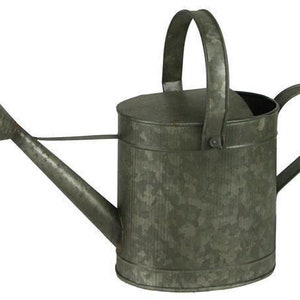 18" Rustic Distressed Galvanized Watering Can with Spout-Farmhouse Decor-Rustic Decor-Floral Supply