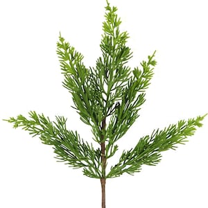 17" Christmas Greenery Artificial Arborvitae Pick Spray, Christmas Vase Filler