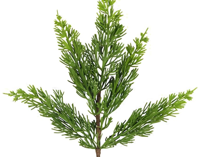 17" Christmas Greenery Artificial Arborvitae Pick Spray, Christmas Vase Filler