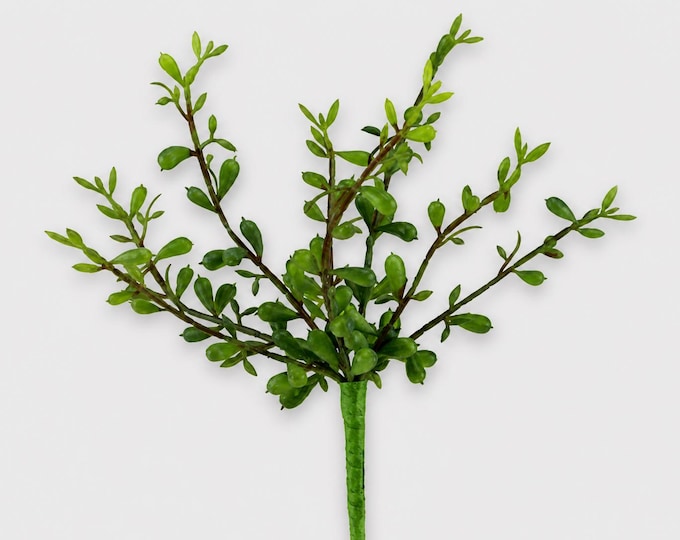 9" Faux Jade Greenery Spray, Artificial Succulent Stem