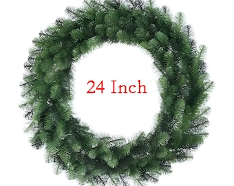 24" DIY Undecorated Christmas Pine Work Wreath Base Form