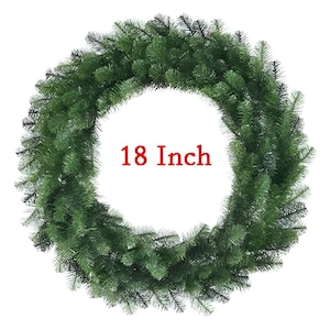 18" Christmas Pine Work Wreath Form Frame Artificial Faux Undecorated, DIY Wreath Ready to Decorate, Wreath Making Supply, Floral Supply