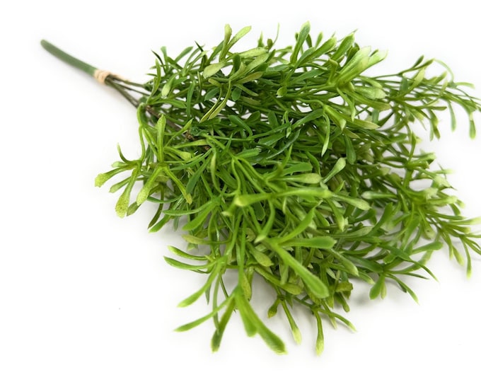 14" Faux Tea Leaf Bush Bundle, Greenery Stems, Artificial Tea Leaf Bush