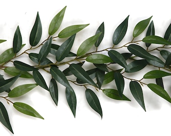 6 FT Faux Smilax Leaf Garland, Greenery Garland, Mantel Garland, Wedding Garland, Floral Supply
