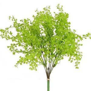 15" Button Fern Bush-Artificial Greenery-Filler Greenery-Everyday Greenery-Vase & Bouquet Filler-Faux/Artificial Foliage-Floral Supply