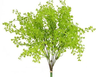 15" Button Fern Bush-Artificial Greenery-Filler Greenery-Everyday Greenery-Vase & Bouquet Filler-Faux/Artificial Foliage-Floral Supply