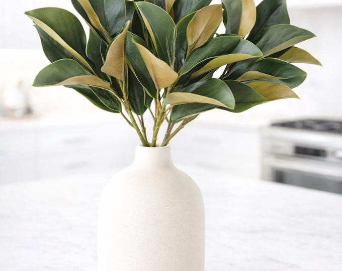 Faux Magnolia Leaf Stem - 27"