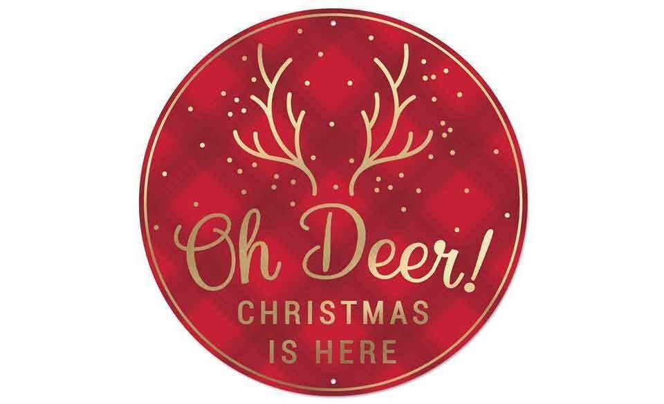 Funny Oh Deer Merry Christmas Ringed Tumbler - Groovy Guy Gifts