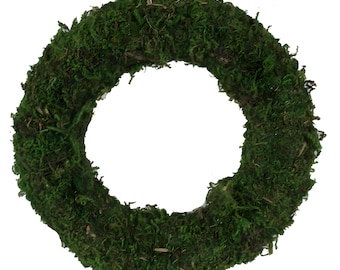 May include: A green moss wreath, ideal for adding a touch of nature to your home decor.