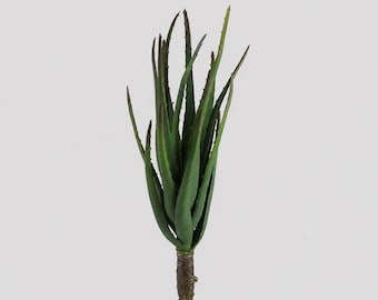 16" Faux Aloe Stem, Artificial Succulent, Planter Filler