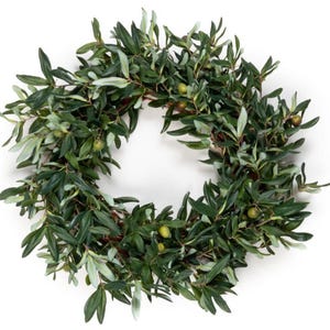 Olive Branch Wreath for Front Door, Greenery Wreath, Year Round Wreath - 24&quot;