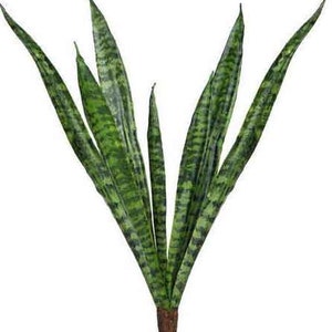 21" Artificial Snake Plant on Stem, Faux Snake Plant, Faux Sanseveria Plant, Mother In Law Tongue Plant, Planter Filler