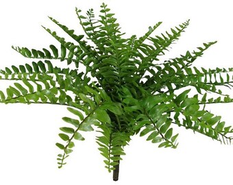 Choose 12, 14 or 15" Boston Fern Plant/Bush-Artificial Greenery-Everyday Filler Greenery for Vase Bouquet-Faux Foliage-Floral Supply