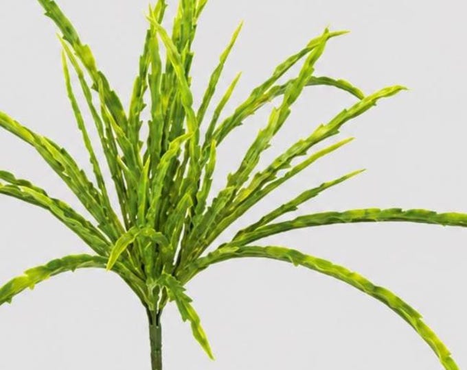 20" Artificial Grass Bush, Faux Greenery Filler Stems