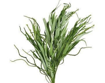 Faux Willow Leaf Twig Grass Spray, Artificial Greenery Stems, Vase Filler, Home Decor, Wedding Decor, 35"