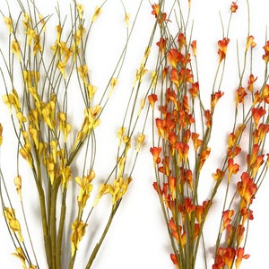 Fall Artificial Paper Flower Stems - Dried Look - 21"