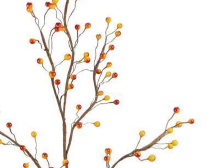 32" Tall Fall Floral Candy Corn Berry Spray Stem Bush-Fall/Autumn Decor-Vase Filler-Wreath Supply-Floral Supply
