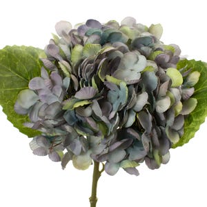 13&quot; Faux Blue Hydrangea Stem, Silk Hydrangea Flower