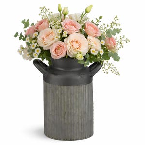 Rustic Galvanized Milk Jug Can - Choose Size