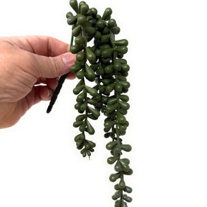 28&quot; Artificial String of Pearls Plant, Hanging Succulent on Stem, Trailing Succulent - Choose Size