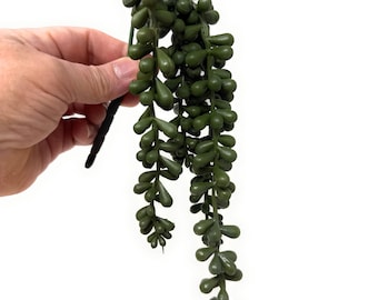 Artificial String of Pearls Plant, Hanging Trailing Succulent on Stem - Choose Size