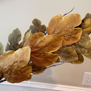 4.3 FT Fall Maple Leaves Branch Spray Aged Dried Look, Fig Leaves, Tall Fall Stems, Fall Decor, Farmhouse Decor, Floral Stems, Vase Filler